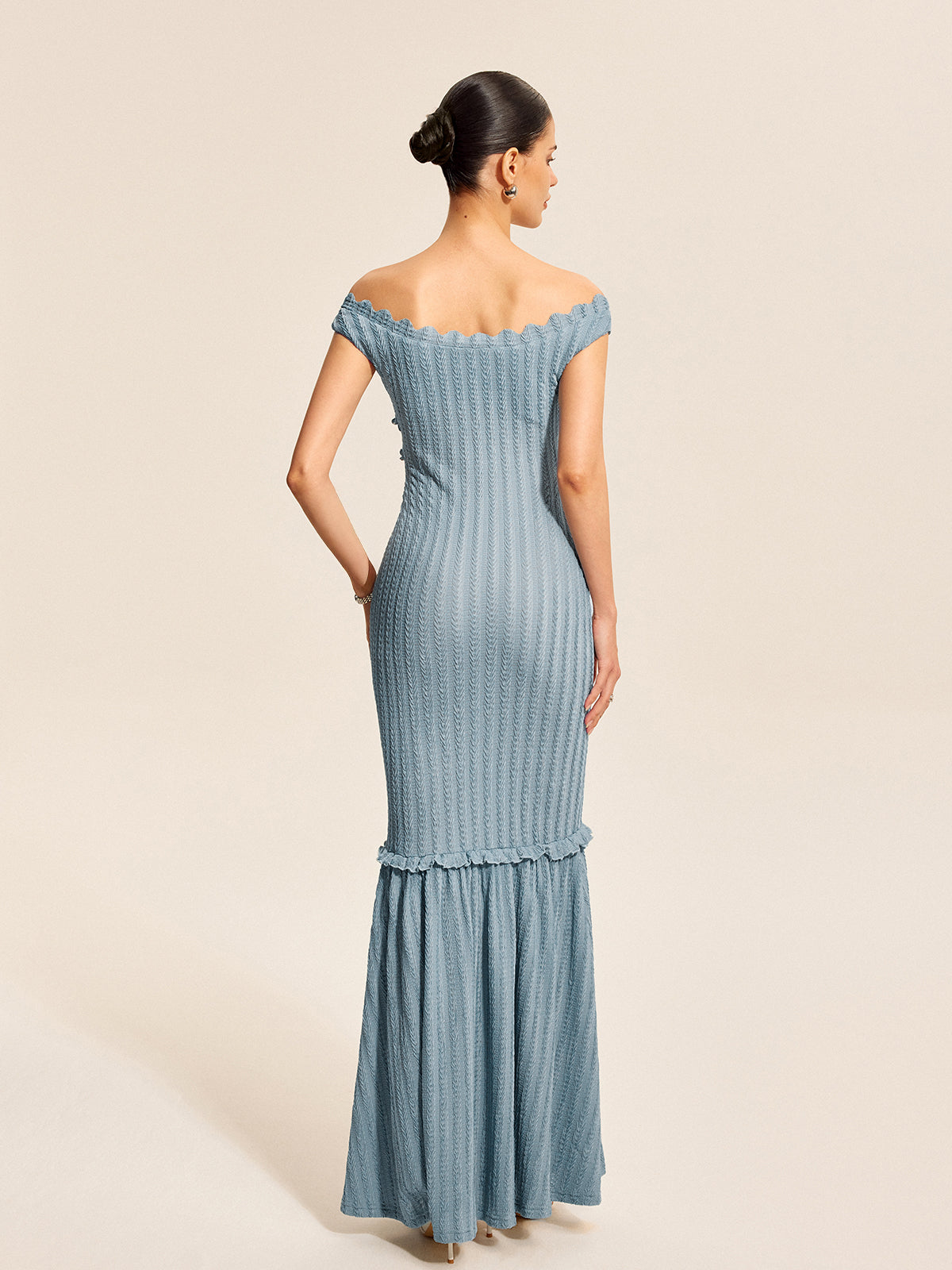Off-Shoulder Ruffle Detail Dress Off-Shoulder Ruffle Detail Dress