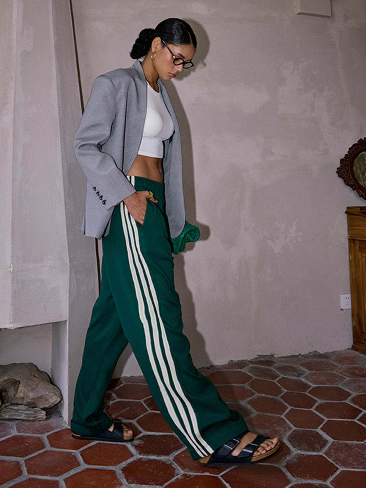 Casual Striped Patchwork Pants Casual Striped Patchwork Pants