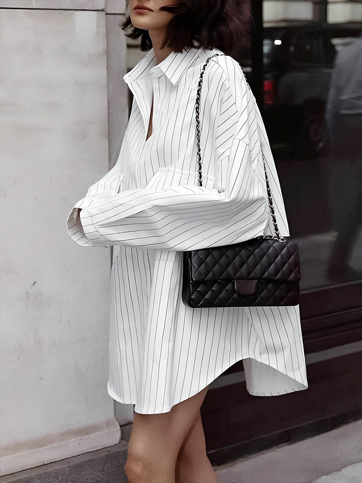 Oversized Striped Large Pockets Shirt Oversized Striped Large Pockets Shirt