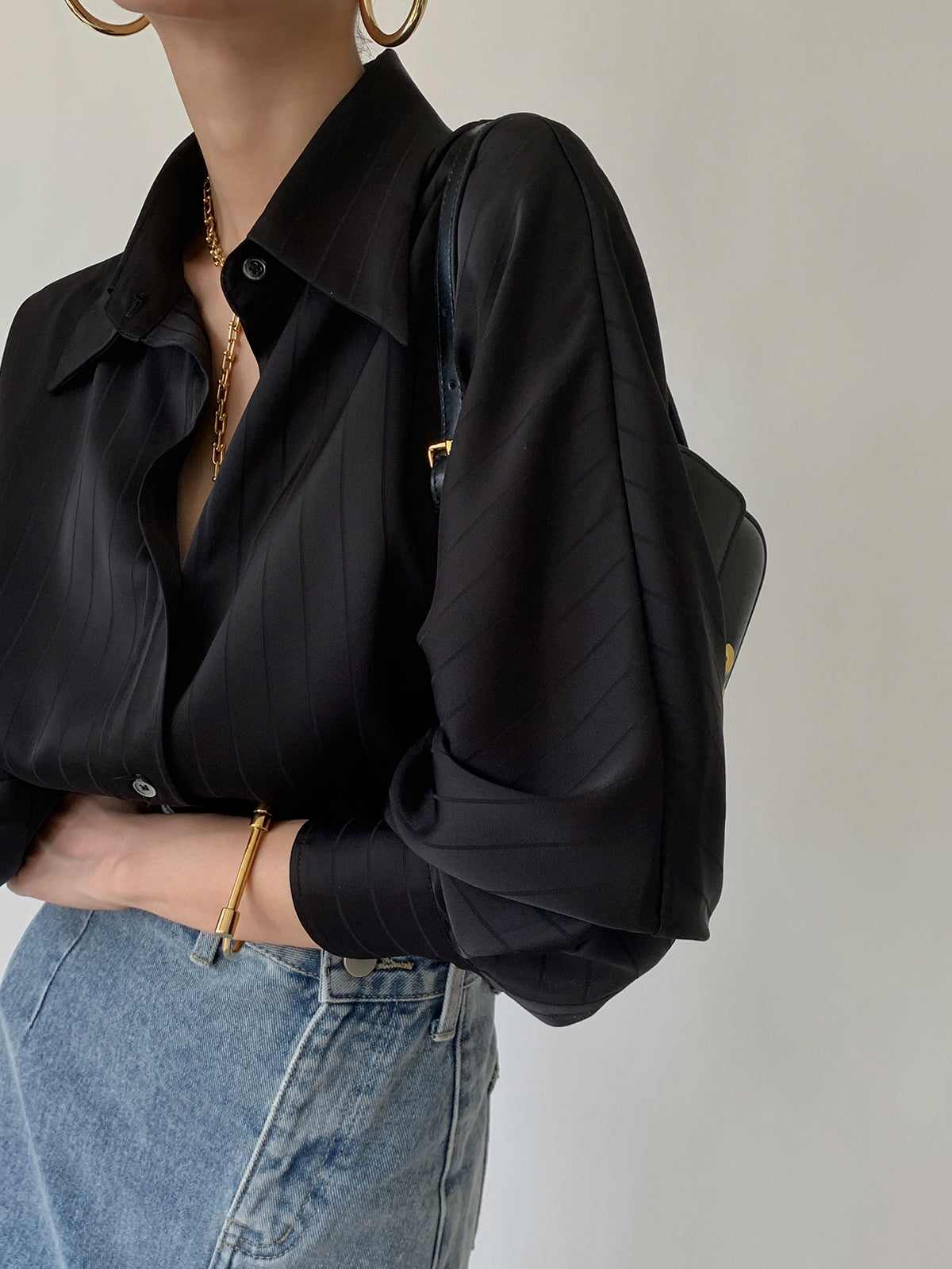 Charlotte Oversized Button Up Collared Shirt Charlotte Oversized Button Up Collared Shirt