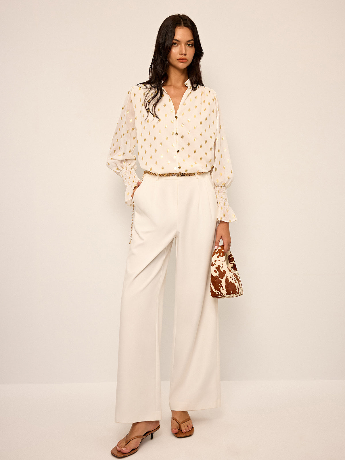 Polka Dot Chiffon Shirt Polka Dot Chiffon Shirt