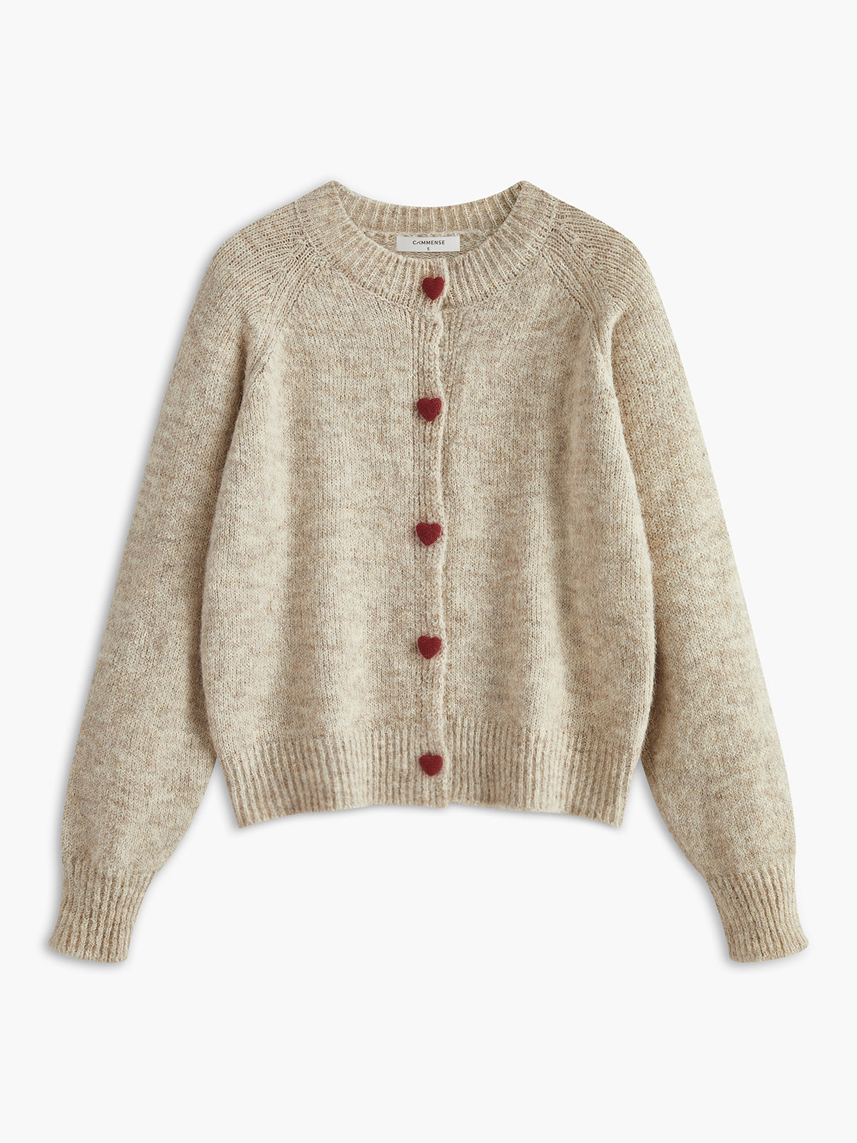 Elegant Heart-Button Cardigan Elegant Heart-Button Cardigan
