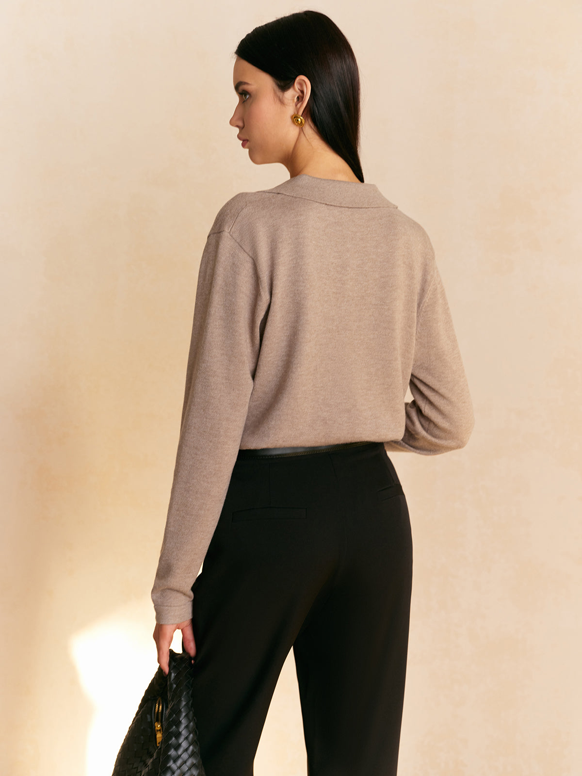 Leisure Collared Pullover Sweater Leisure Collared Pullover Sweater