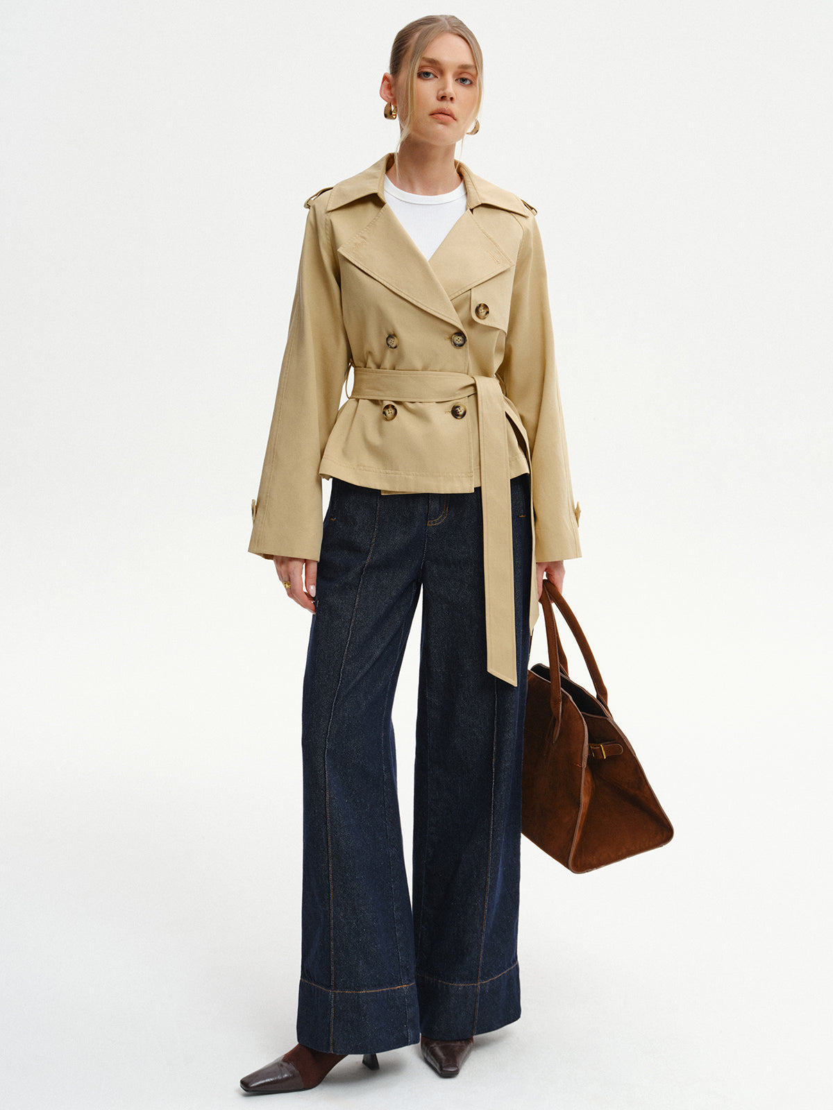 Double-Breasted Belted Trench Coat Double-Breasted Belted Trench Coat