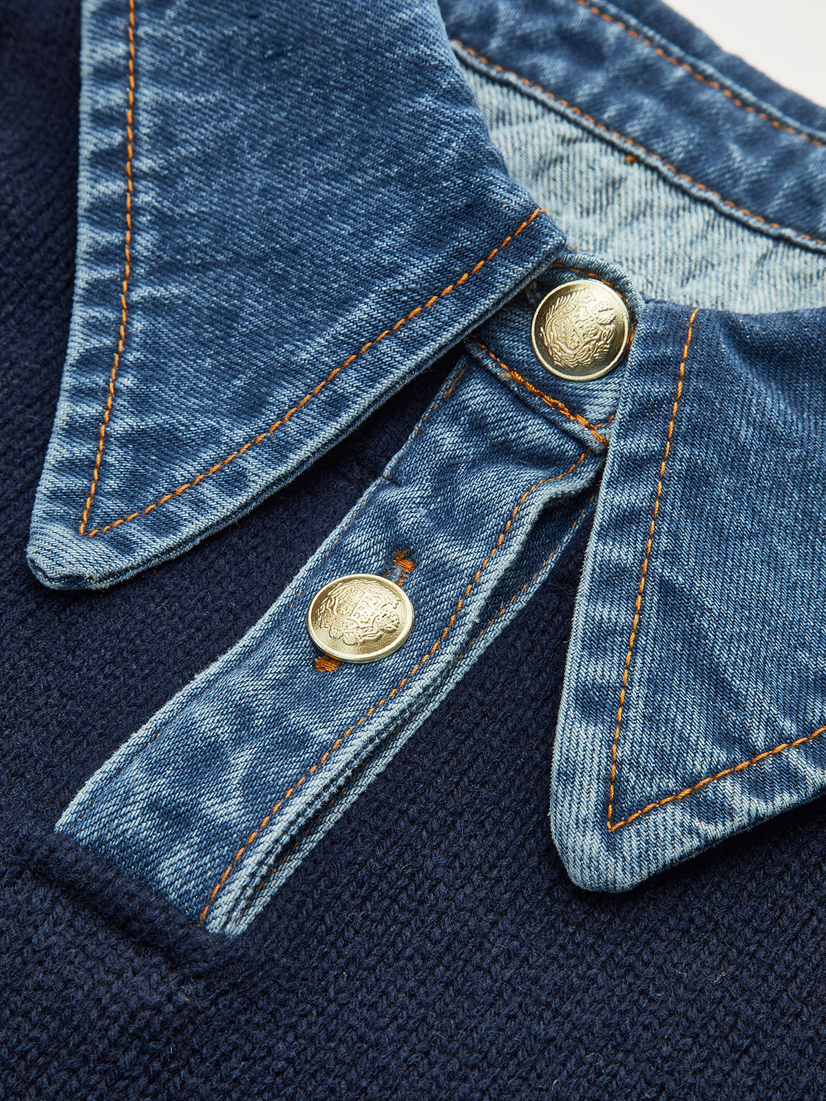 2 in 1 Panel Lapel Sweater 2 in 1 Panel Lapel Sweater