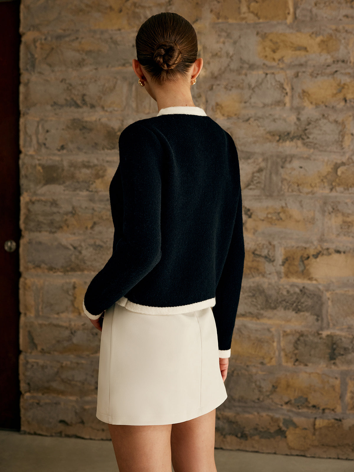 Contrast Trim Jersey Cardigan Contrast Trim Jersey Cardigan
