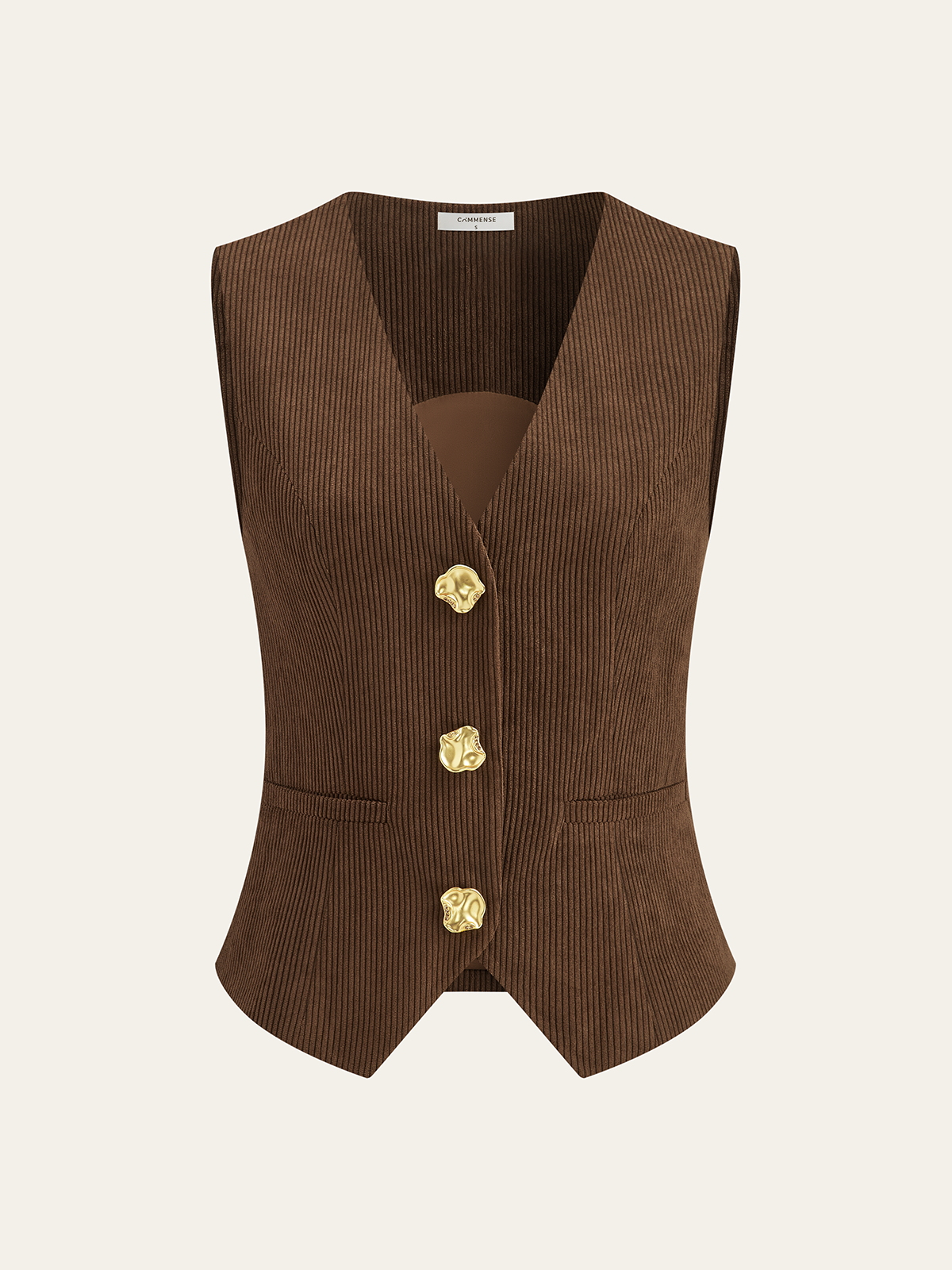 Corduroy V-neck Buttoned Vest Corduroy V-neck Buttoned Vest