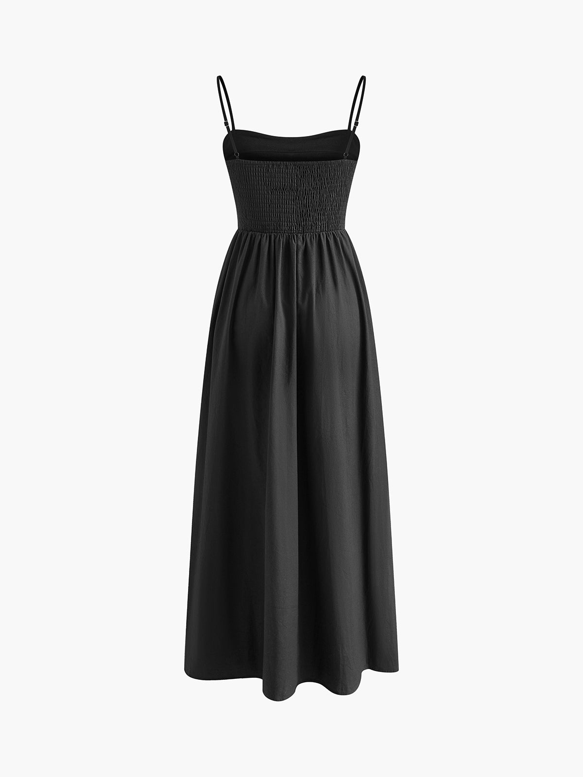 Cotton Sleeveless Pockets Cutout Long Dress Cotton Sleeveless Pockets Cutout Long Dress