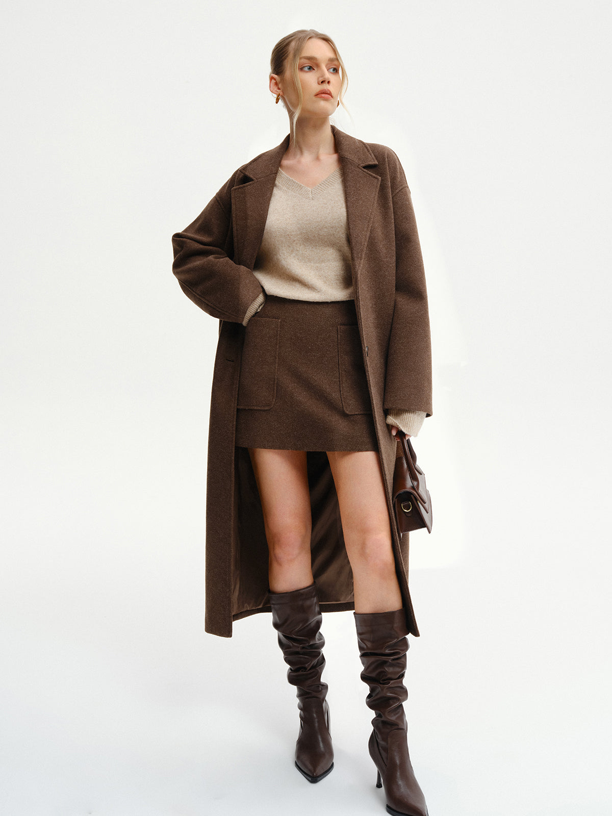 Oversized Tweed Long Coat Oversized Tweed Long Coat