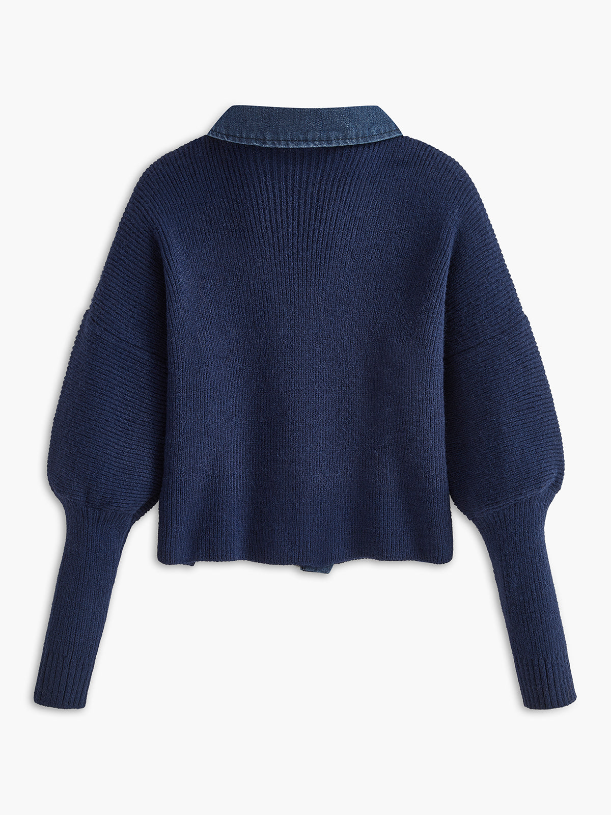 Panel Breasted Stretch Lapel Knit Top Panel Breasted Stretch Lapel Knit Top