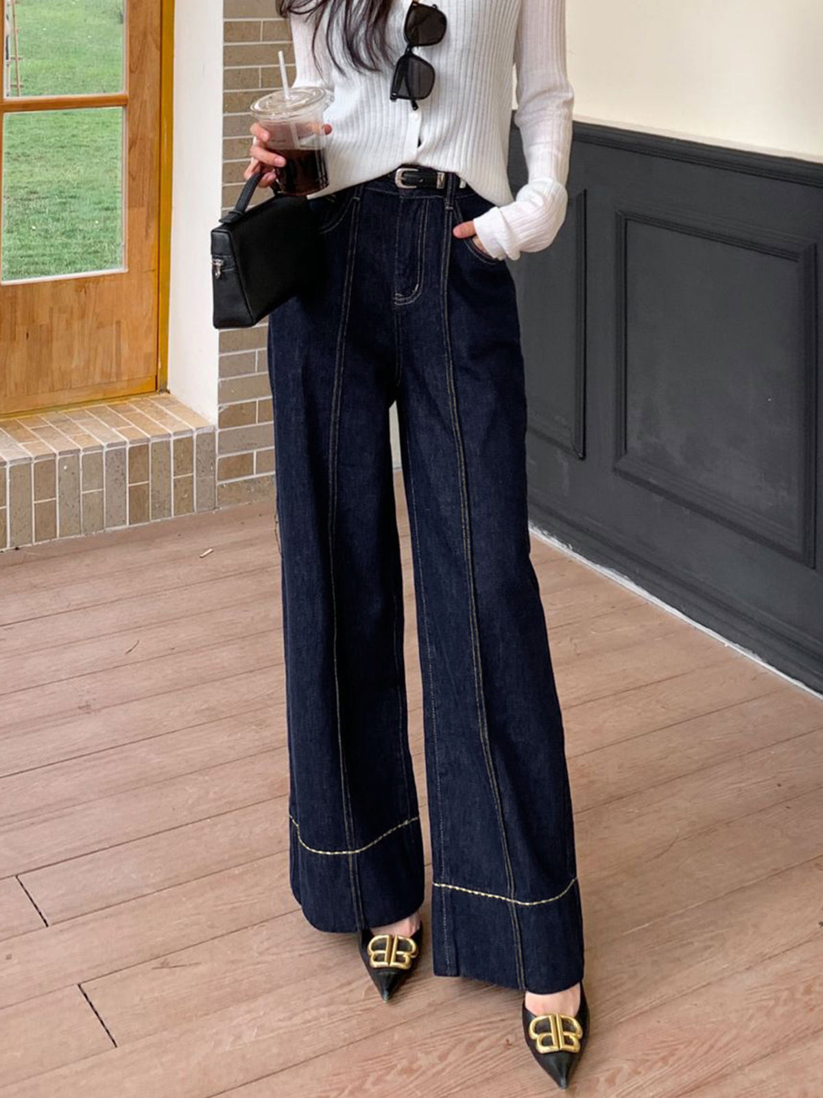 Wide Leg Denim Jeans Wide Leg Denim Jeans