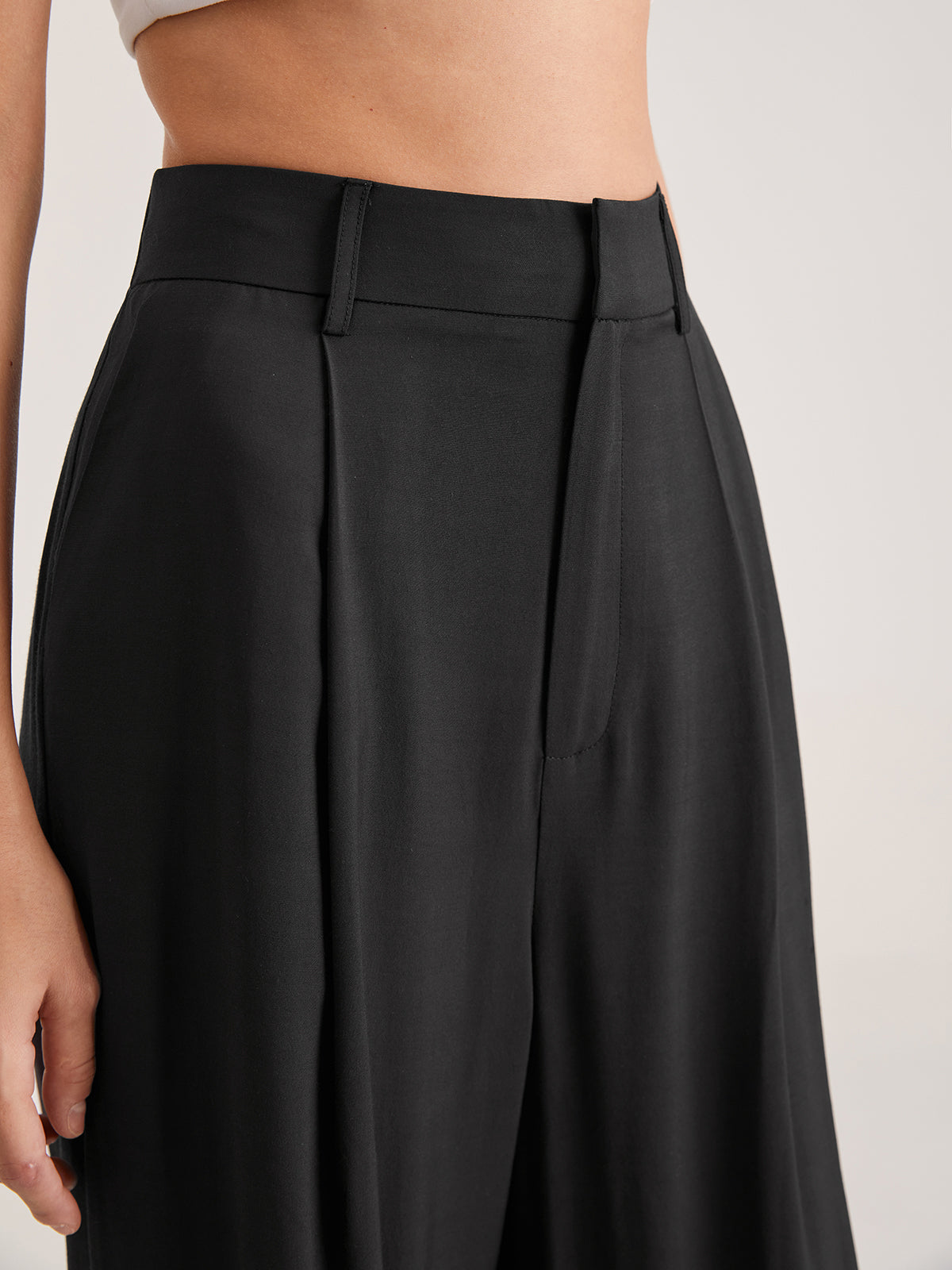 Oversized High Waisted Pleat Front Trousers Oversized High Waisted Pleat Front Trousers