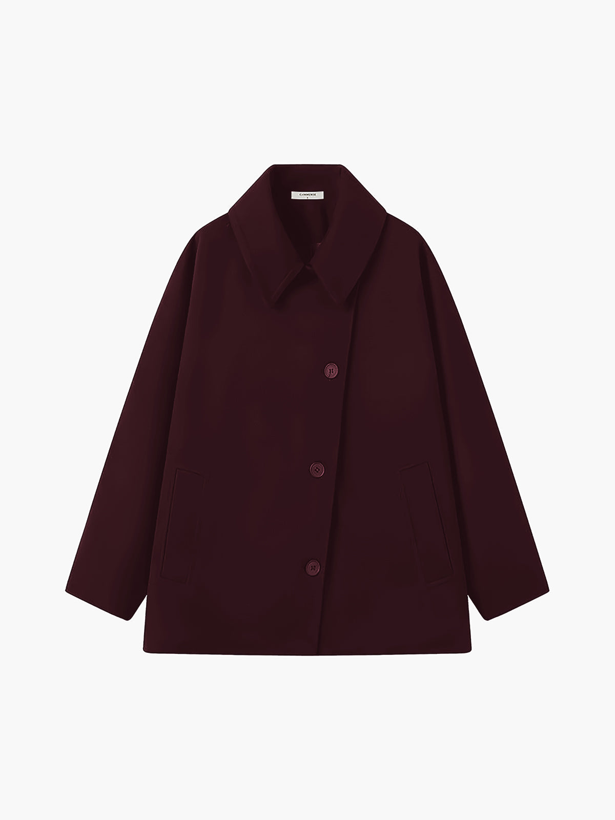 Solid Oversized Pocket Button Coat Solid Oversized Pocket Button Coat