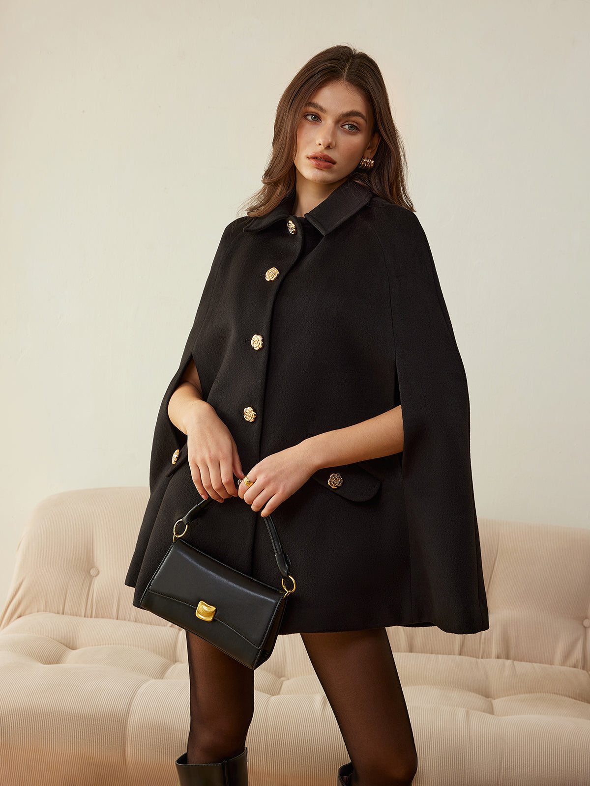 Camellia-Button Cloak Camellia-Button Cloak