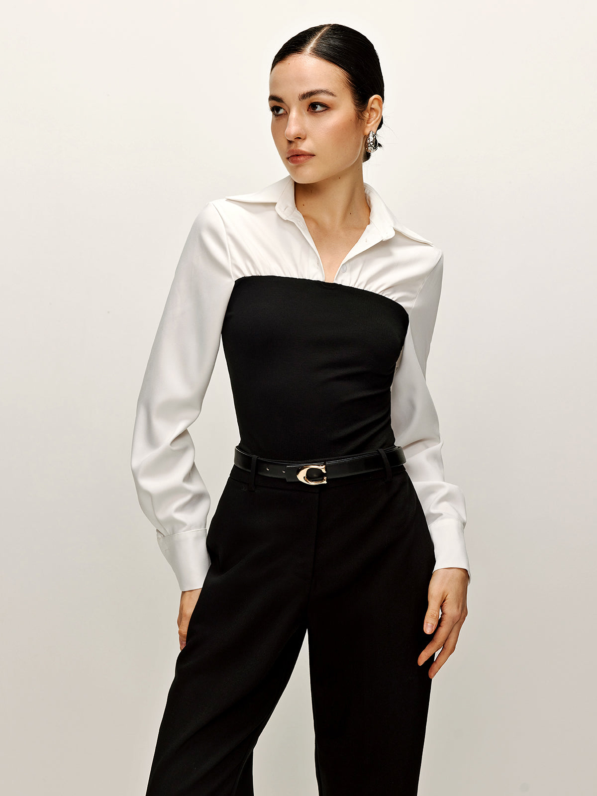 Two Tone Panel Polo Shirt Two Tone Panel Polo Shirt