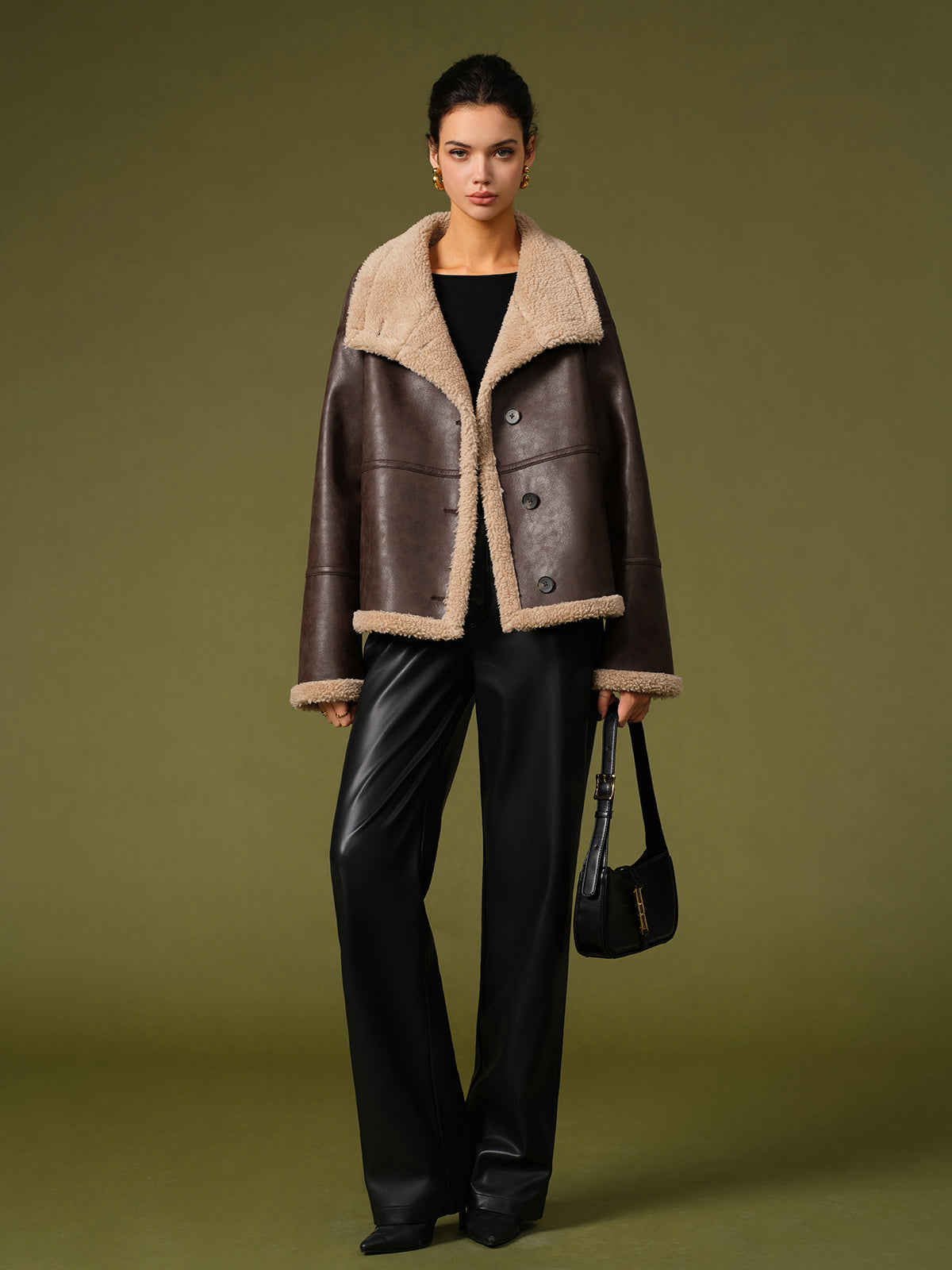 Fleecing PU Leather Warm Jackets Fleecing PU Leather Warm Jackets