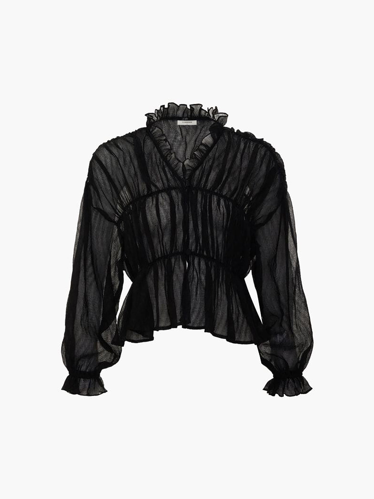 Sheer Chiffon Ruffle Detail Blouse Sheer Chiffon Ruffle Detail Blouse
