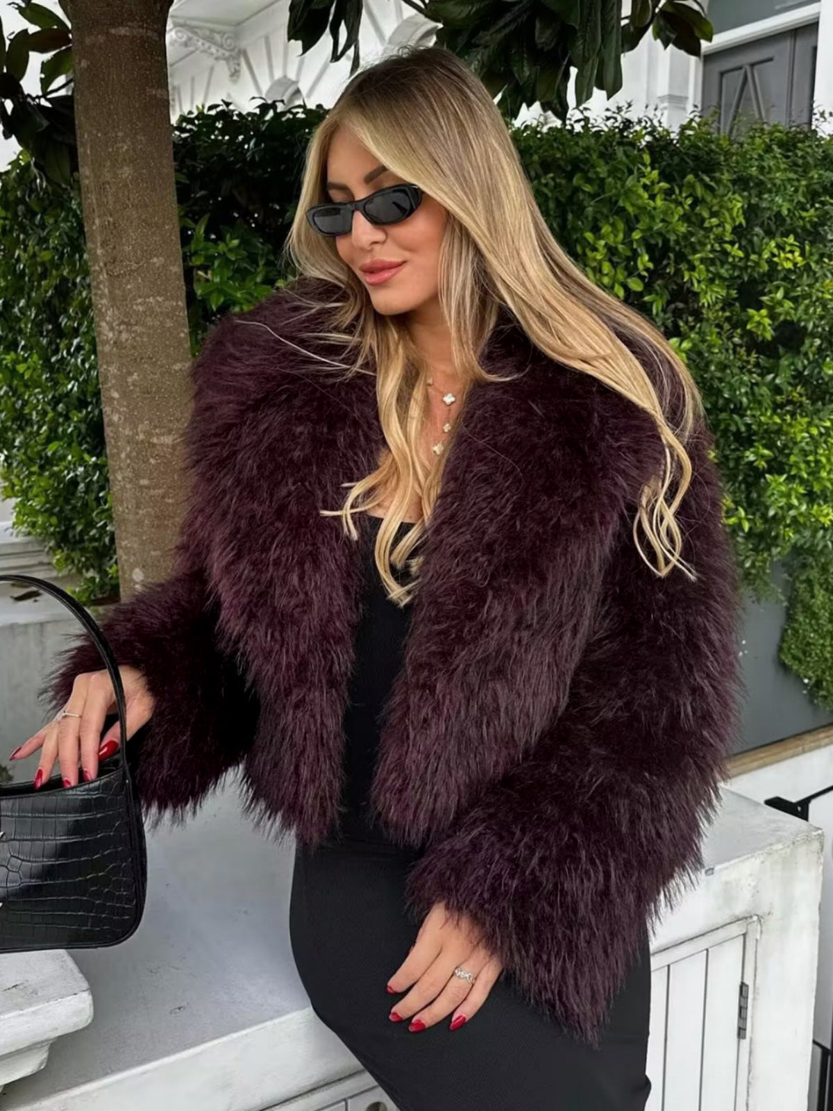 Fuzzy Faux Fur Short Coat Fuzzy Faux Fur Short Coat