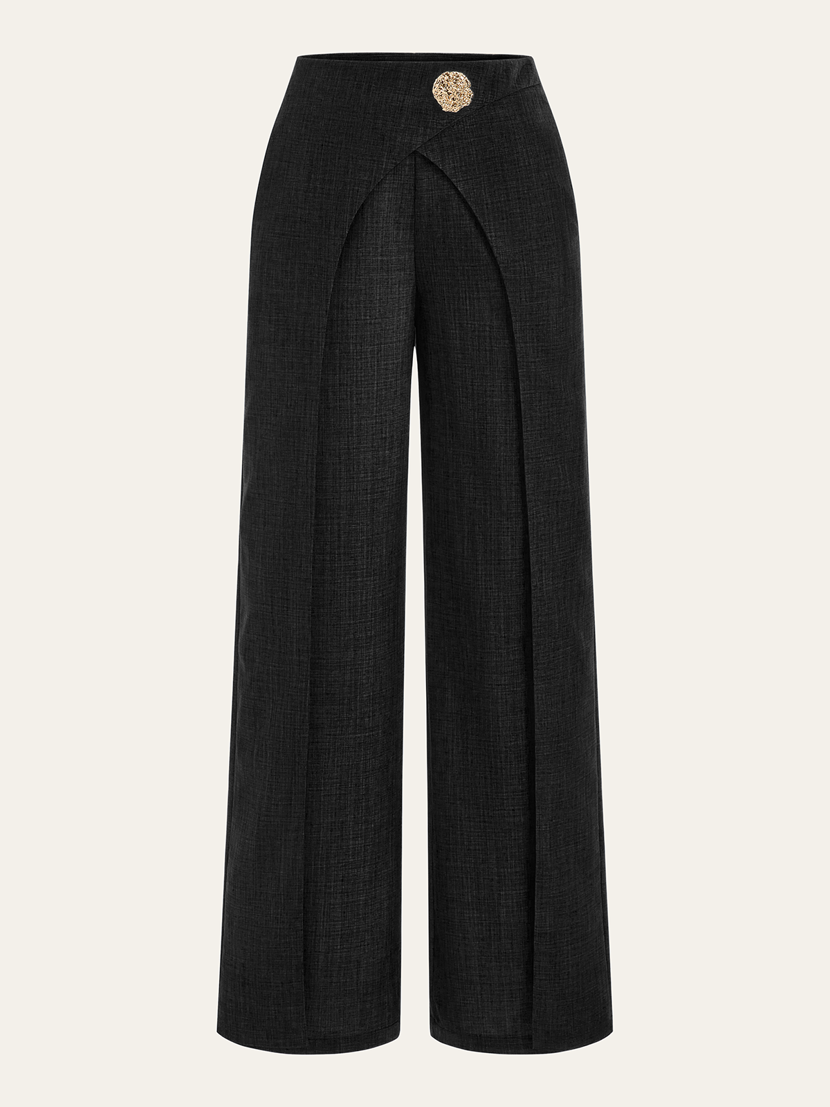 Metal Detail Straight-Leg Pants Metal Detail Straight-Leg Pants