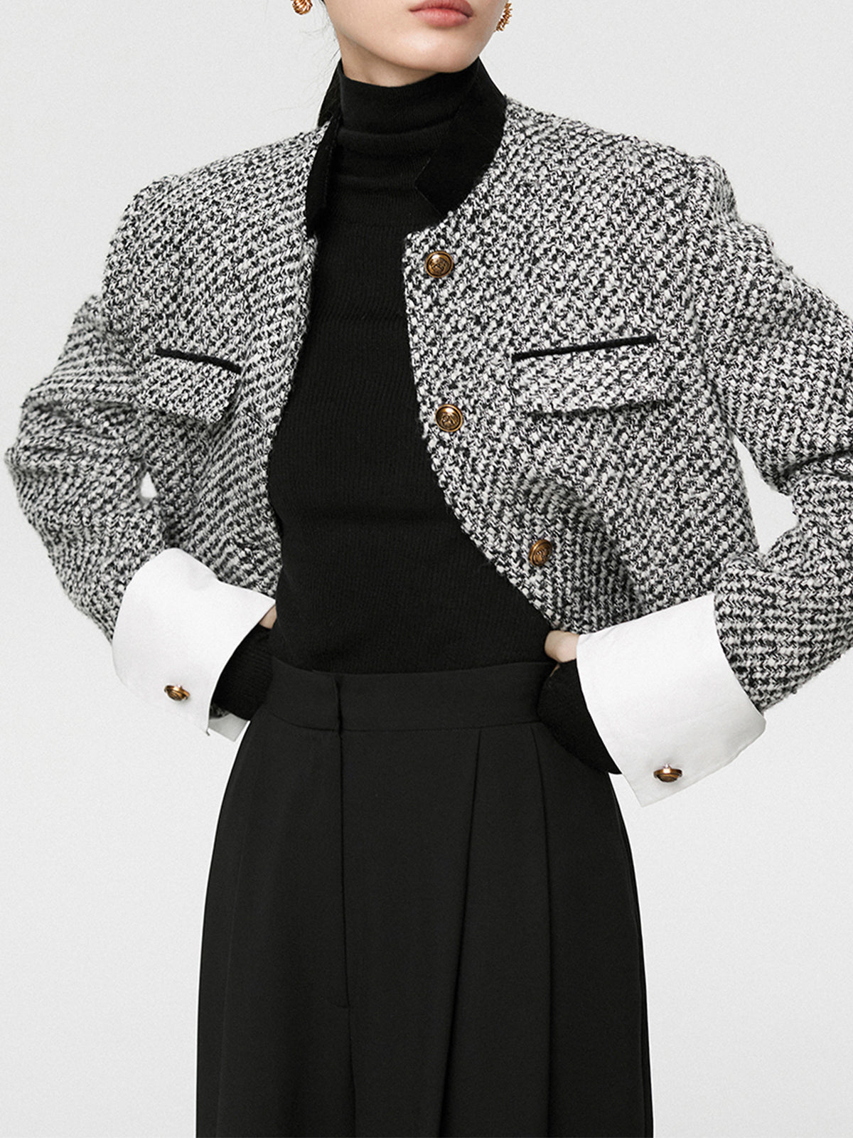 Tweed Boucle Crop Blazer Tweed Boucle Crop Blazer