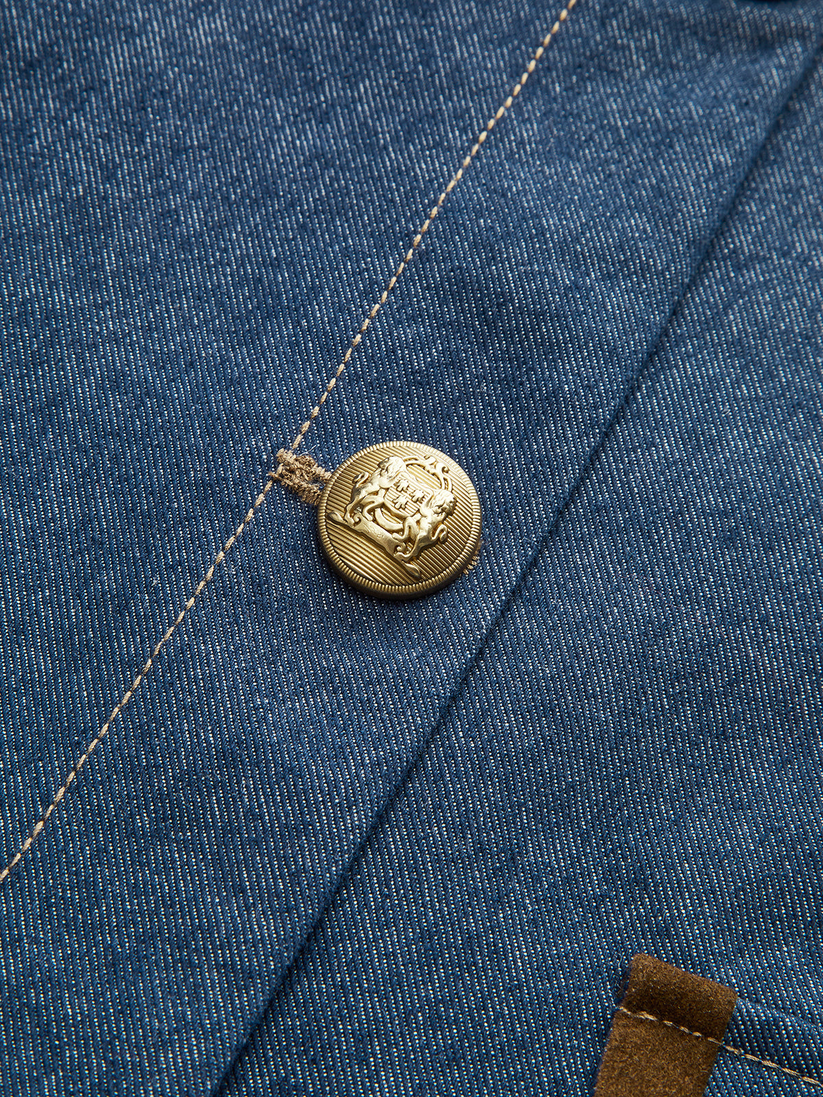 Metal Button Suede Collar Denim Jacket Metal Button Suede Collar Denim Jacket