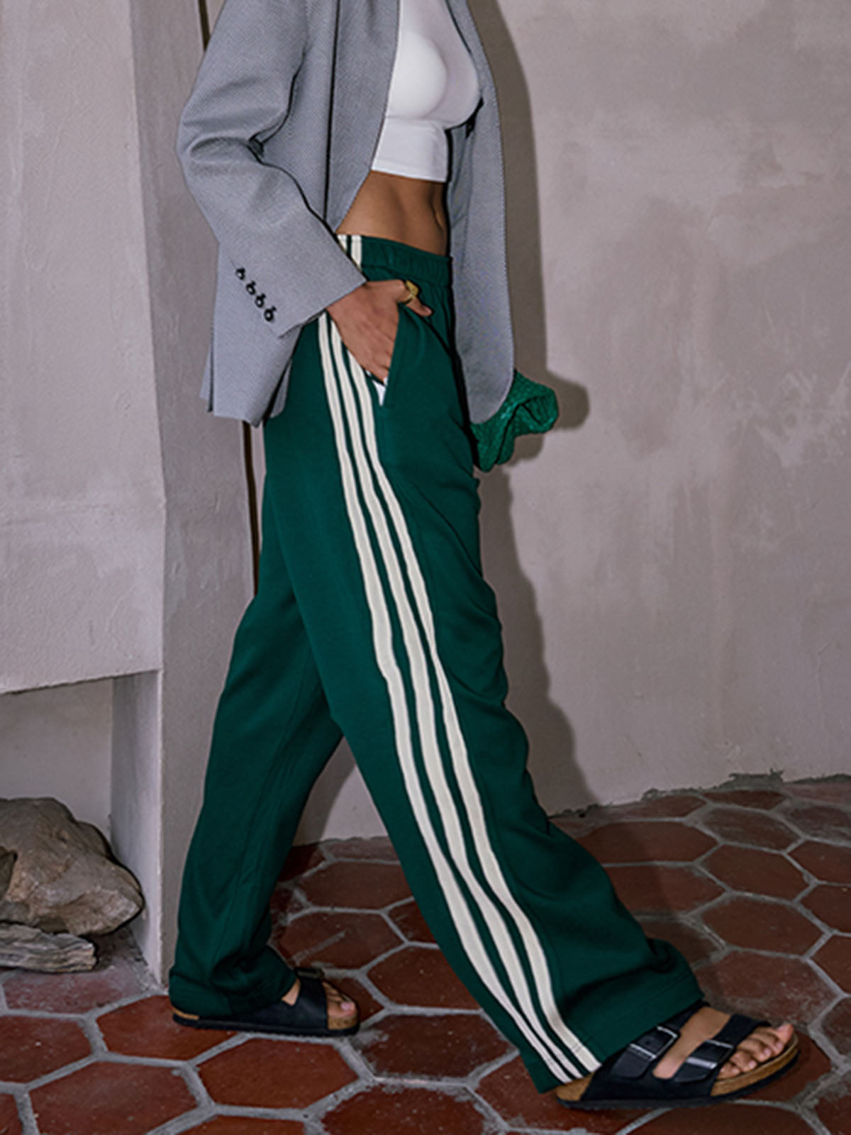 Casual Striped Patchwork Pants Casual Striped Patchwork Pants