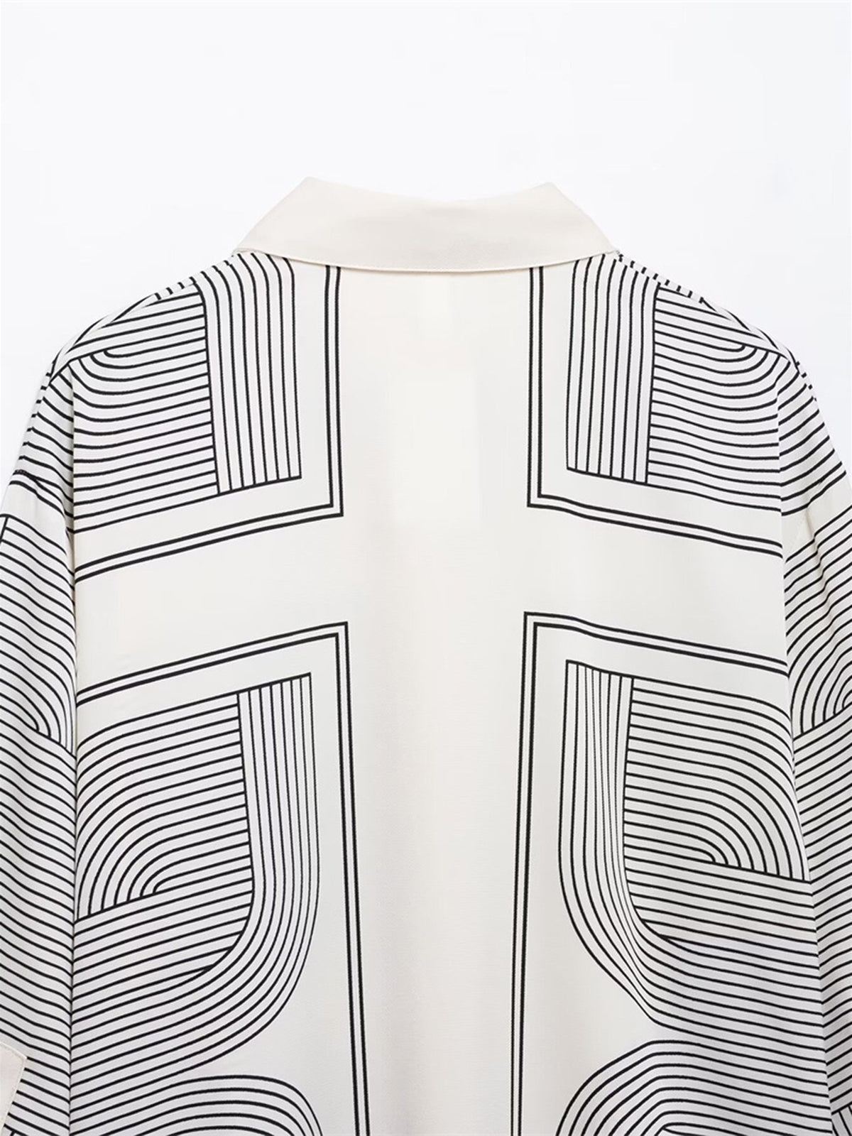 Vintage Print Lapel Long Sleeve Shirt Vintage Print Lapel Long Sleeve Shirt