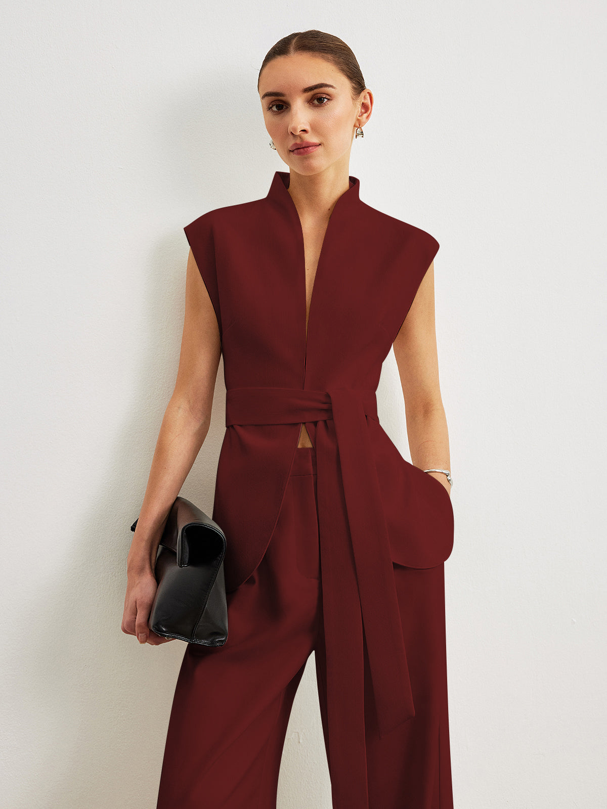 Belted Peplum Top Belted Peplum Top