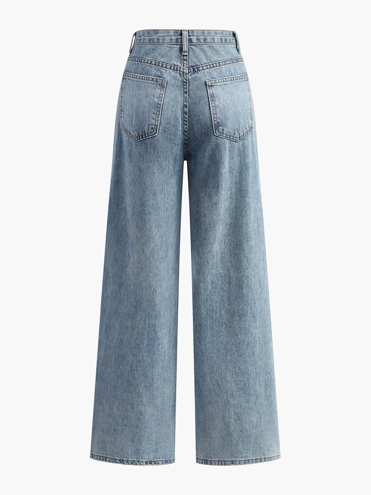 Asymmetric Waist Wide-Leg Jeans Asymmetric Waist Wide-Leg Jeans
