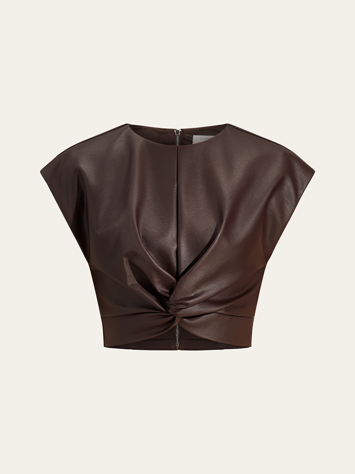 Faux Leather Knotted Top Faux Leather Knotted Top