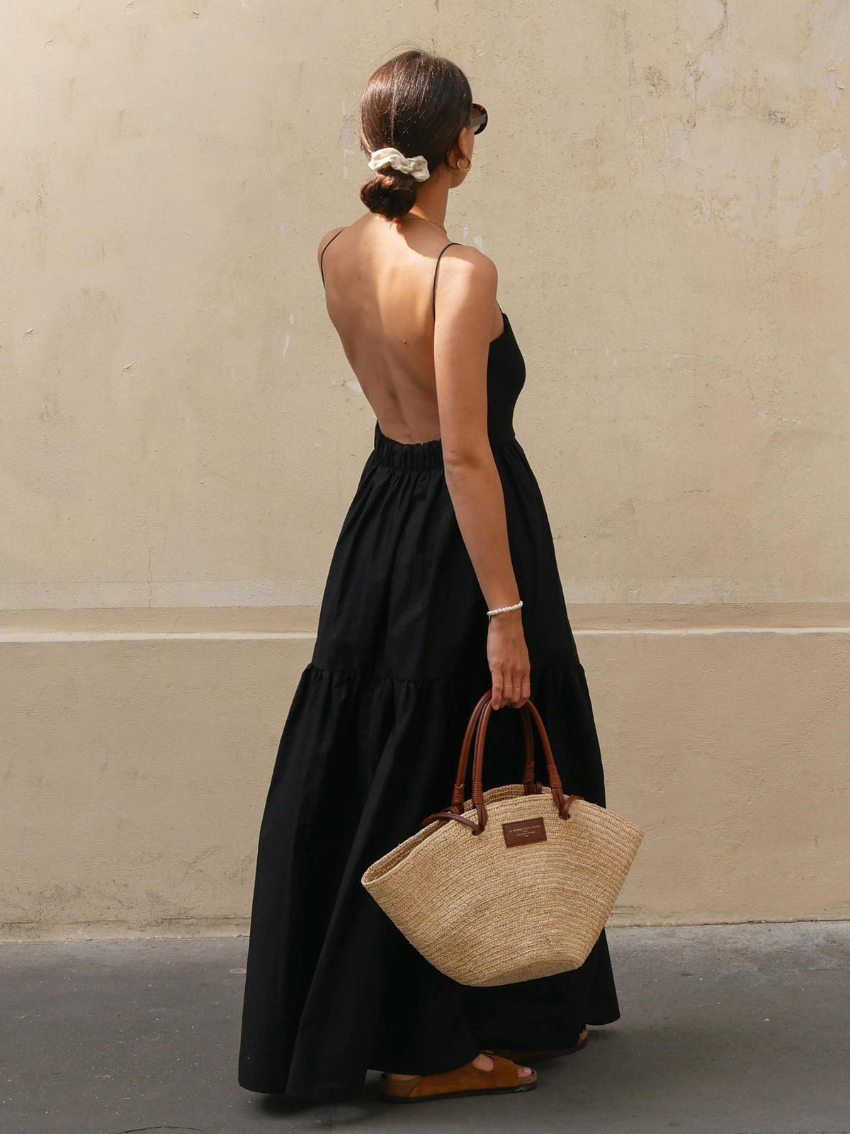 Solid Backless Long Dress Solid Backless Long Dress