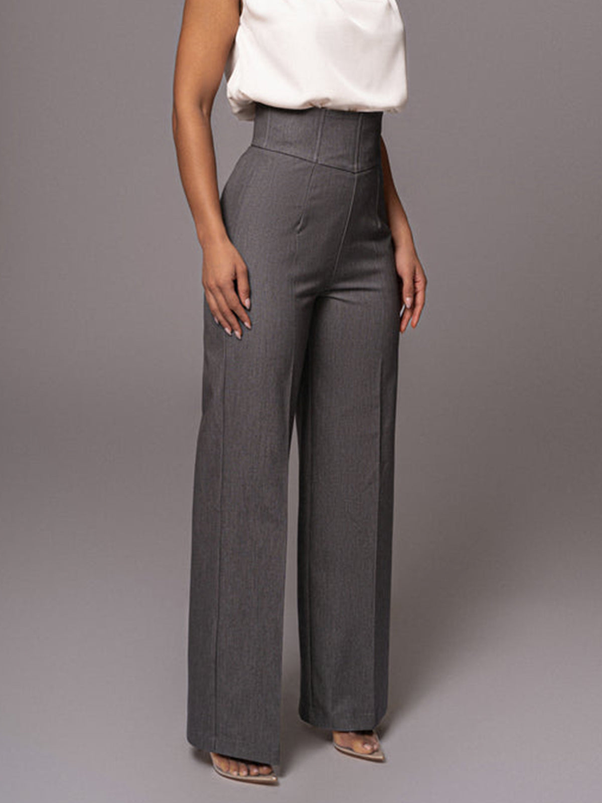 High Waistline Straight Leg Pants High Waistline Straight Leg Pants