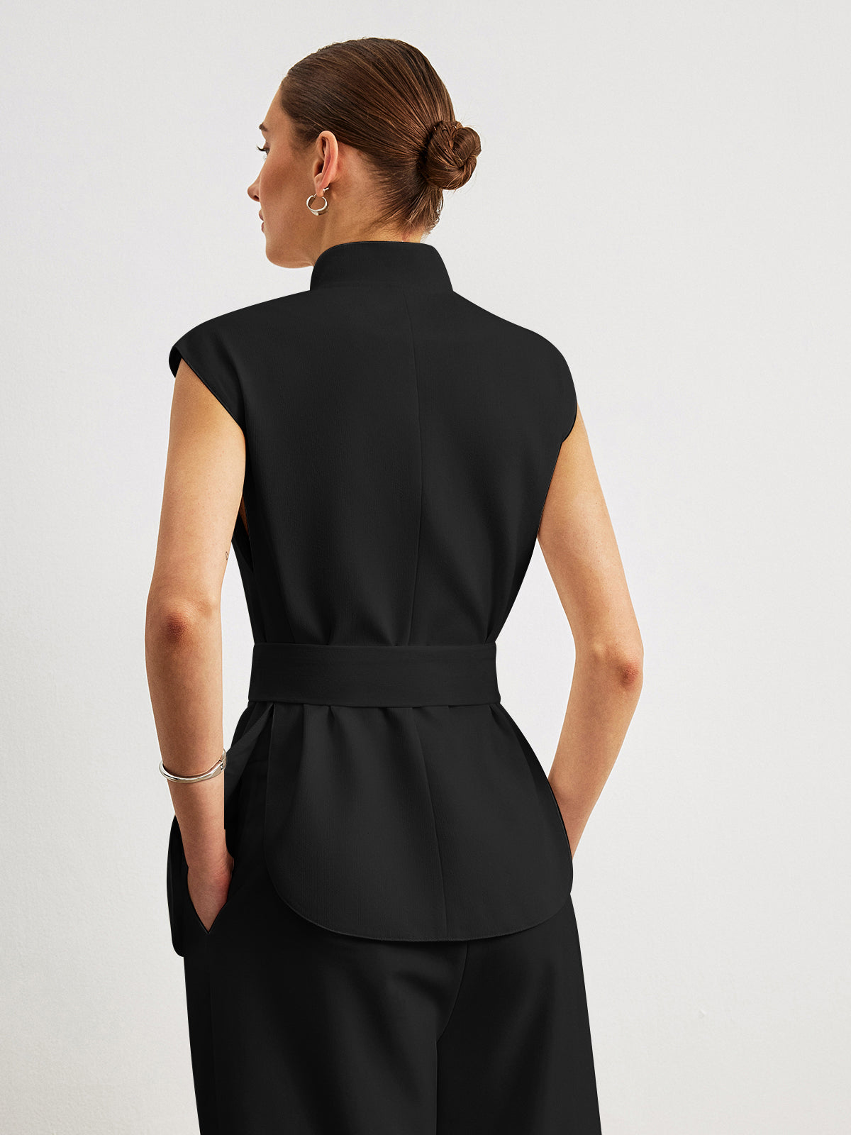 Belted Peplum Top Belted Peplum Top