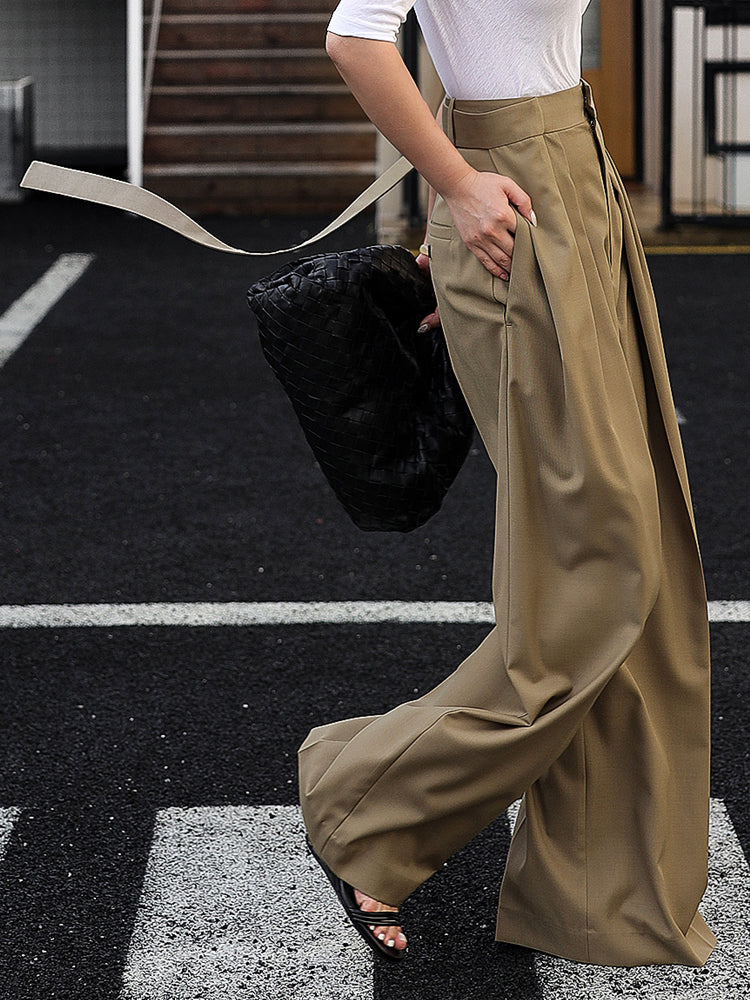 Oversized Tied Wide Leg Dress Pants Oversized Tied Wide Leg Dress Pants