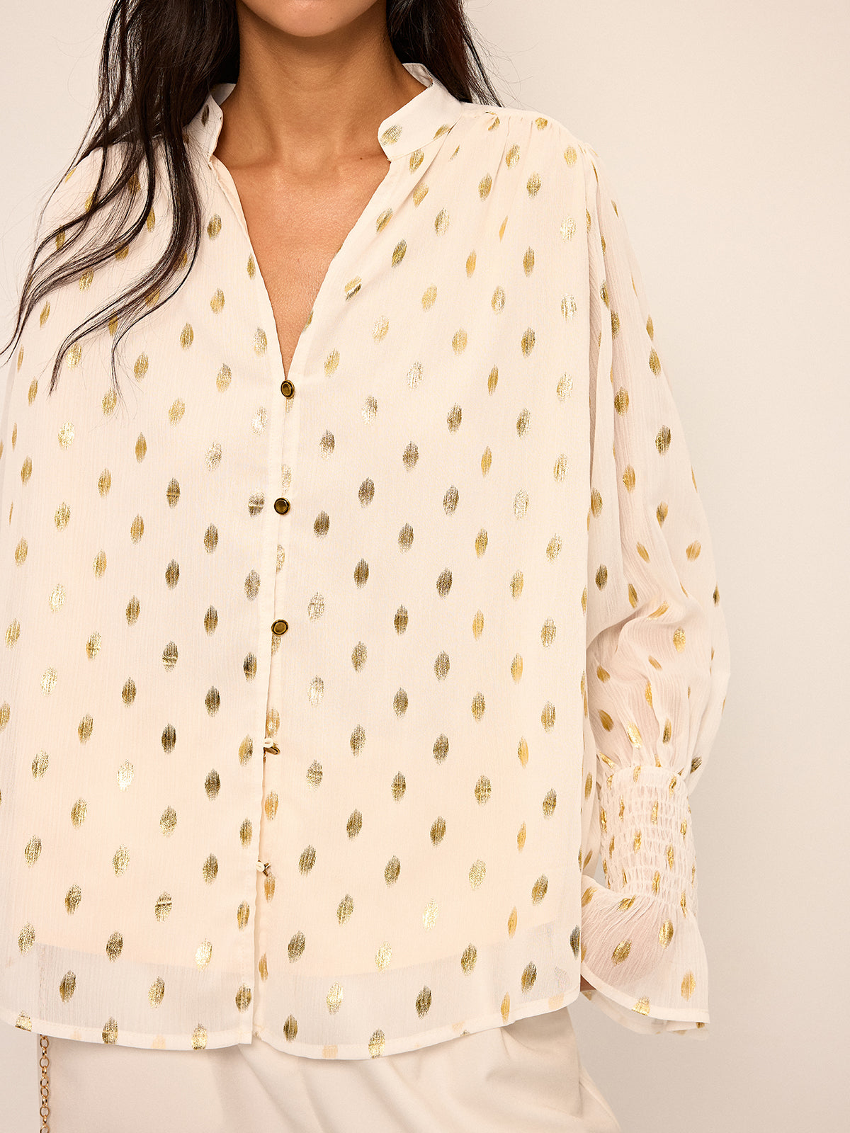 Polka Dot Chiffon Shirt Polka Dot Chiffon Shirt