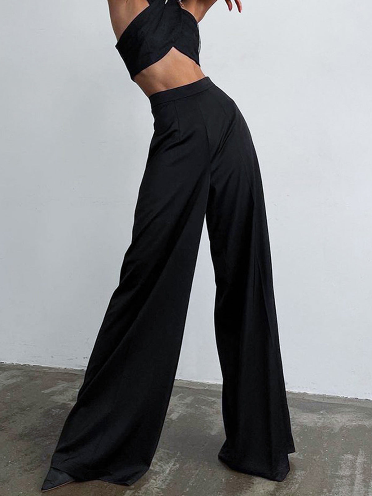 Oversized Satin Wide Leg Dress Pants Oversized Satin Wide Leg Dress Pants