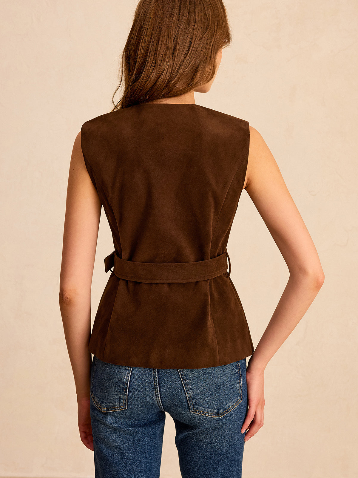 Suede Vest with Belt Suede Vest with Belt