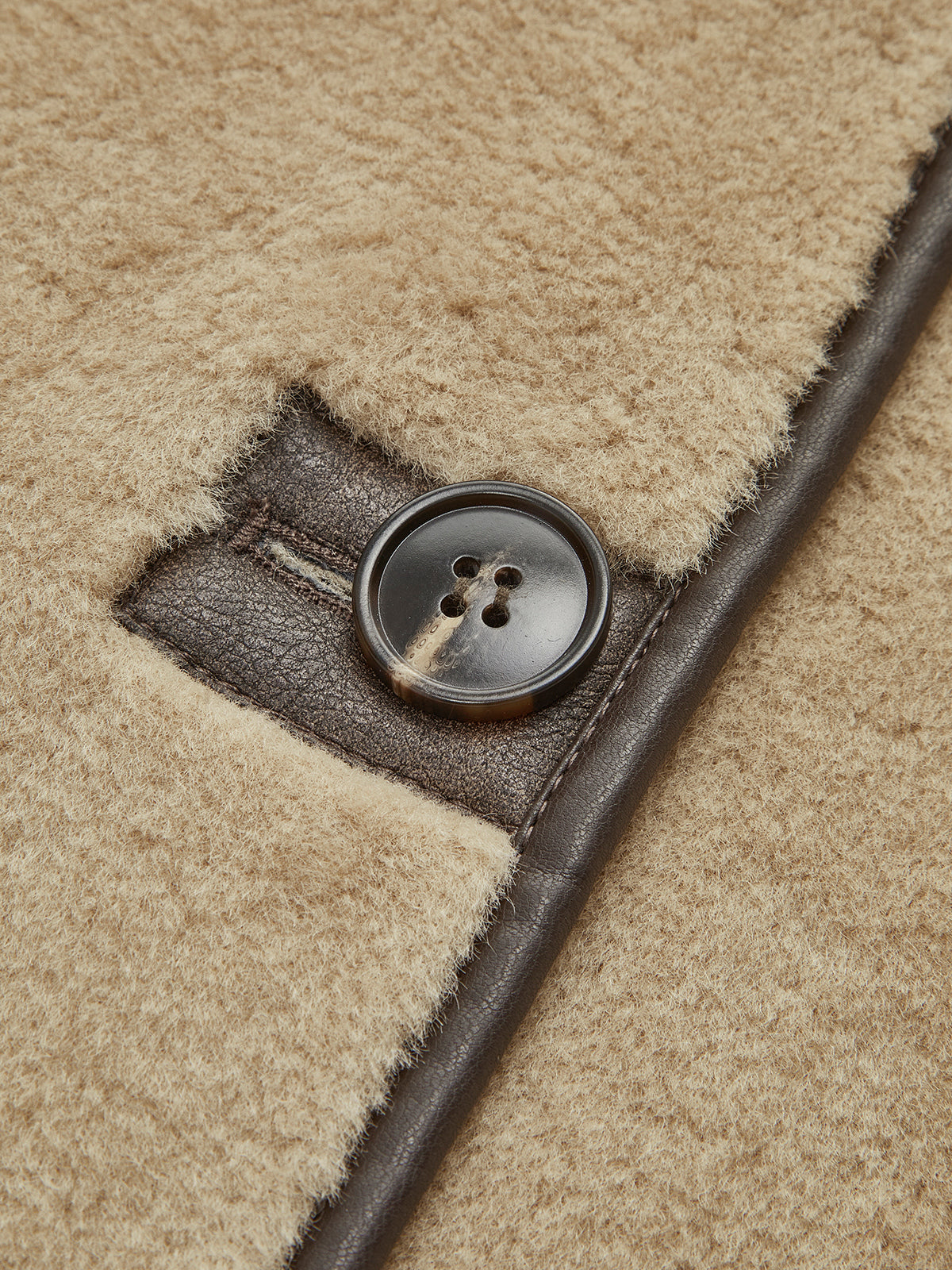 Contrast Piping Shift Minky Coat Contrast Piping Shift Minky Coat