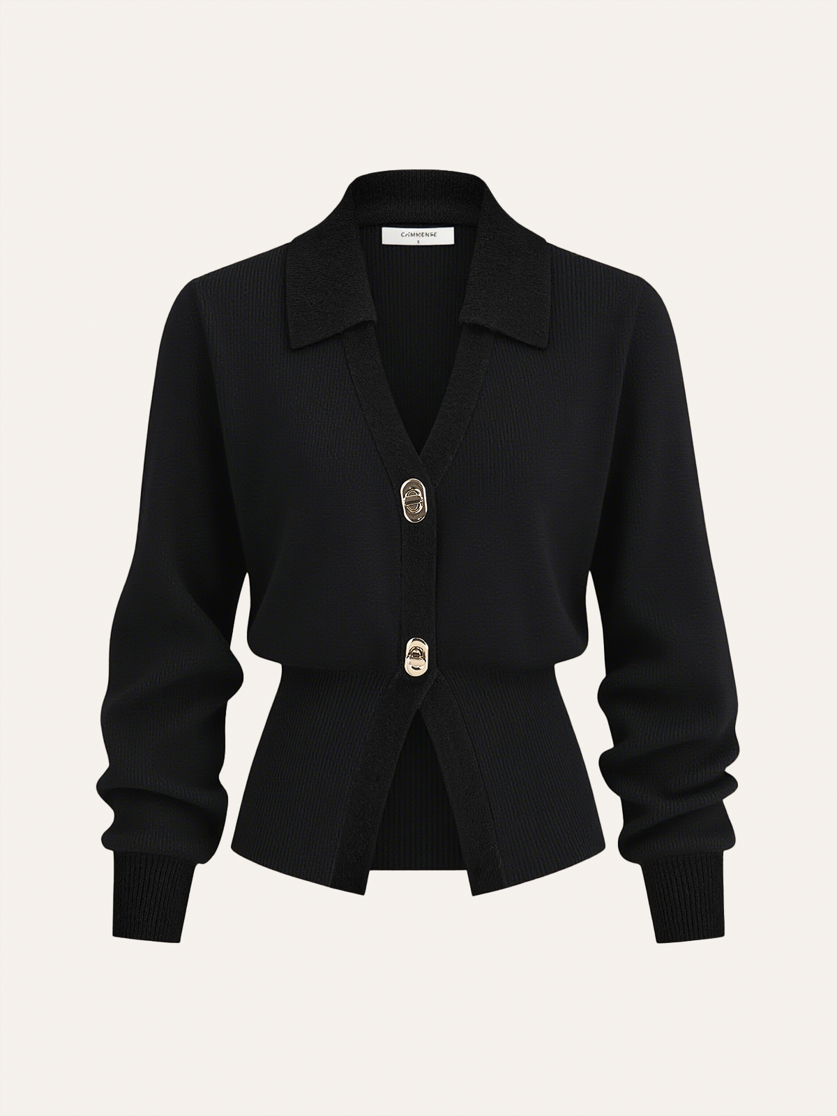 Contrast Trim Button Wool Blend Cardigan Contrast Trim Button Wool Blend Cardigan