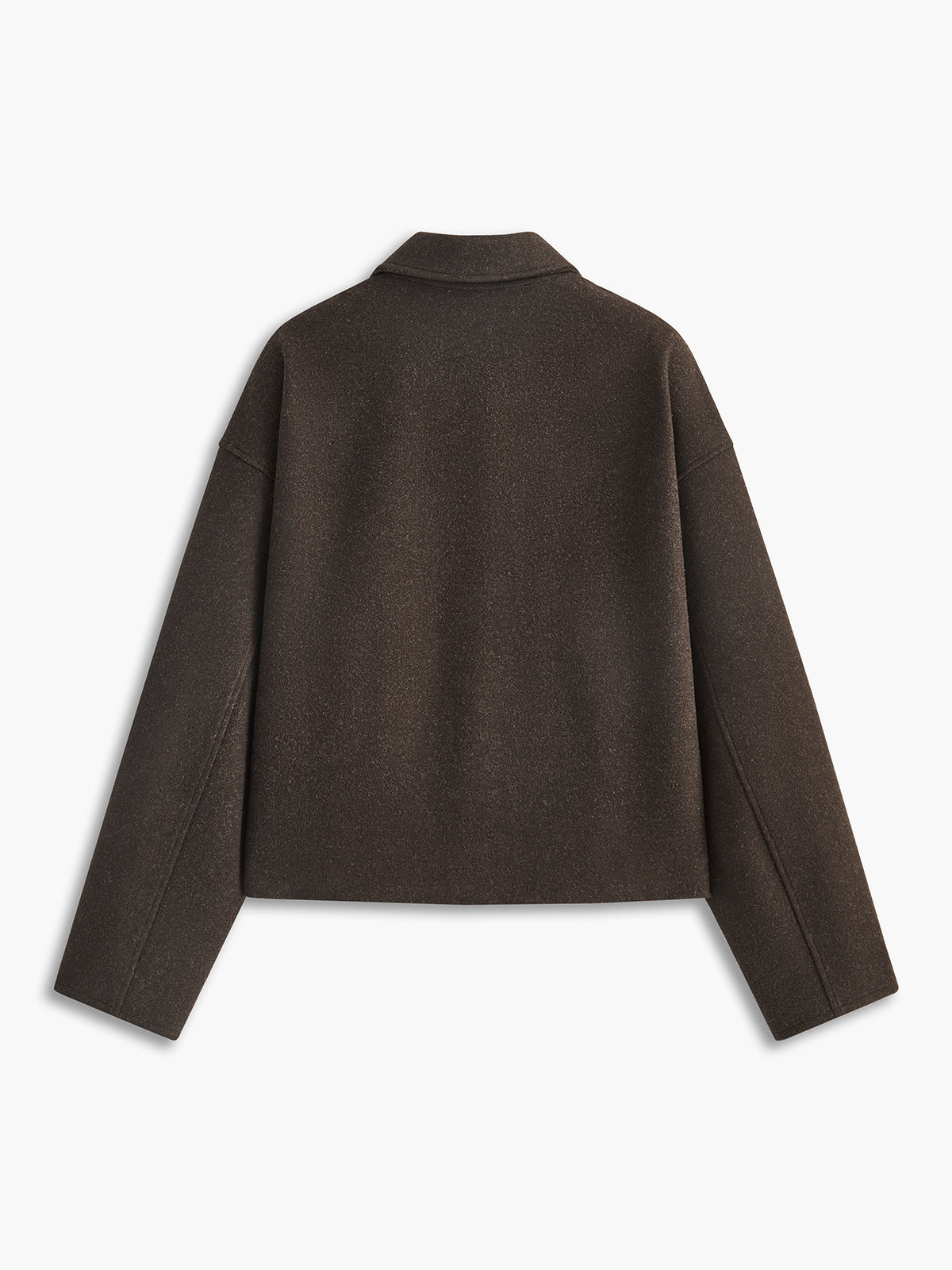Plain Zipper Tweed Jacket Plain Zipper Tweed Jacket
