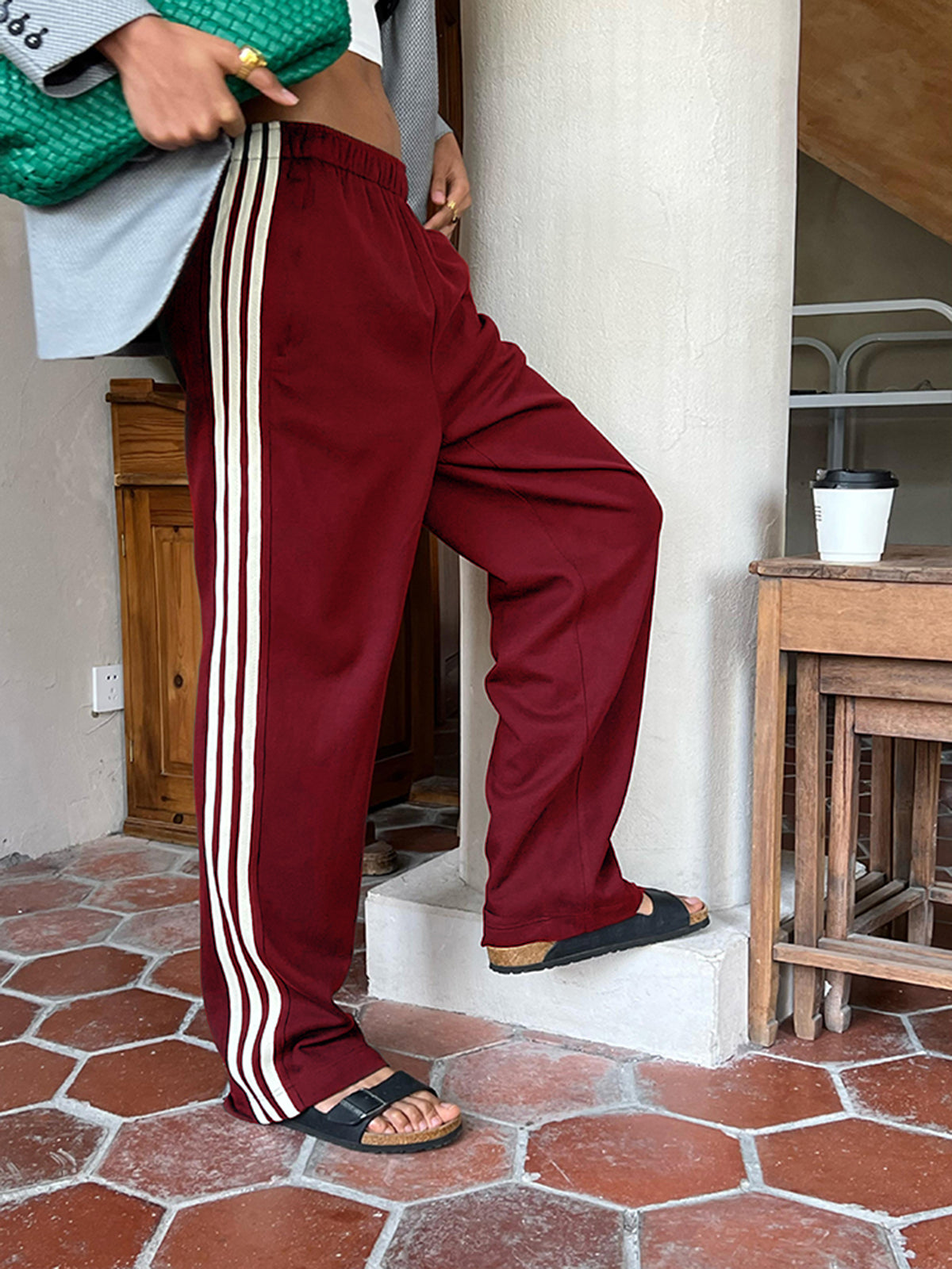 Casual Striped Patchwork Pants Casual Striped Patchwork Pants
