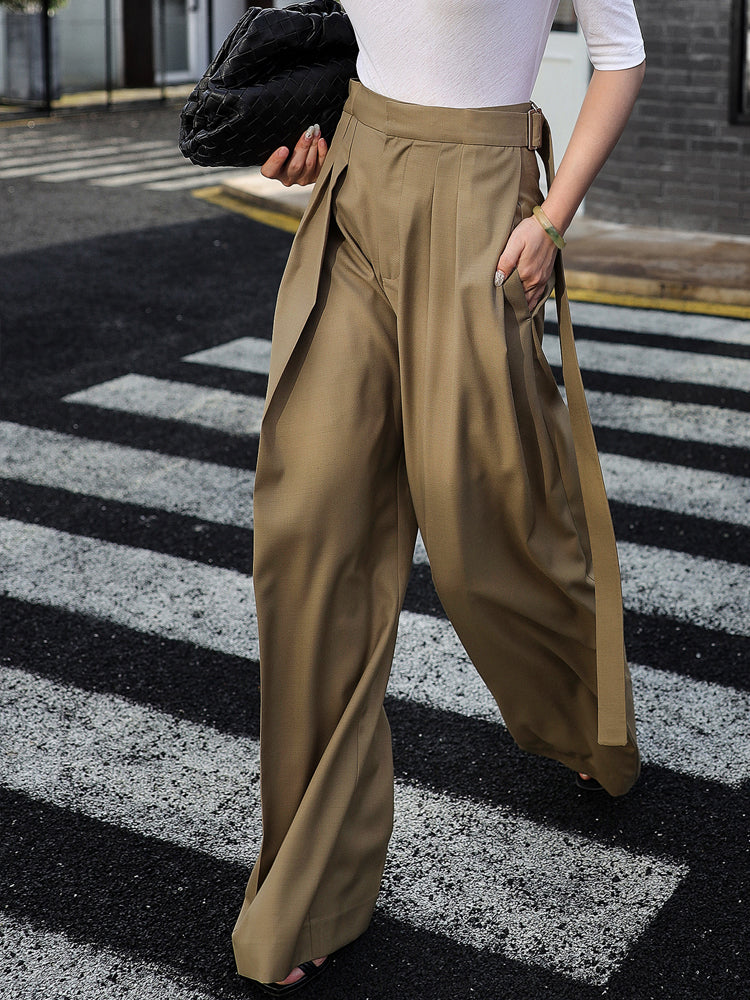 Oversized Tied Wide Leg Dress Pants Oversized Tied Wide Leg Dress Pants
